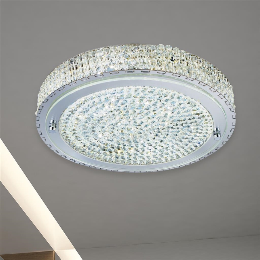 Searchlight - LED-Deckenleuchte FLUSH LED/24W/230V d 40 cm Chrom