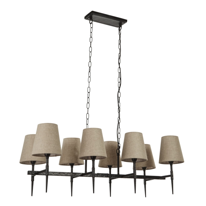 Searchlight - Kronleuchter an Kette GOTHIC 8xE14/60W/230V schwarz