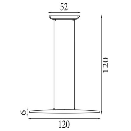 Searchlight - Dimmbare LED-Pendelleuchte mit Seilaufhängung KENZIE LED/29W/230V 2700/3000/4000K