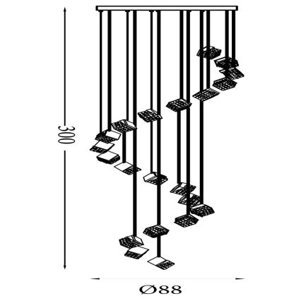 Searchlight - LED-dimmbare Deckenleuchte CUBOID LED/10,25W/230V 3000K