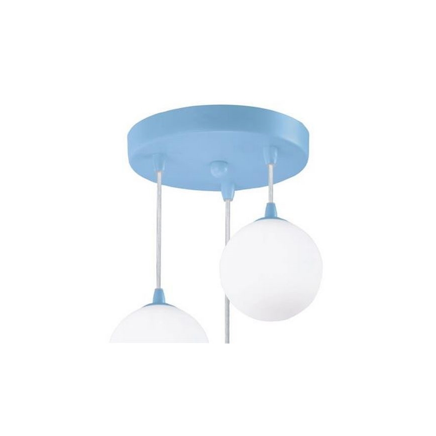 Searchlight - Hängeleuchte NOVELTY 3xG9/33W/230V blau