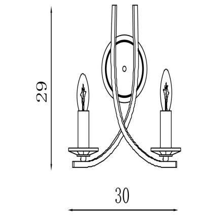 Searchlight - Wandleuchte ASCONA 2xE14/60W/230V