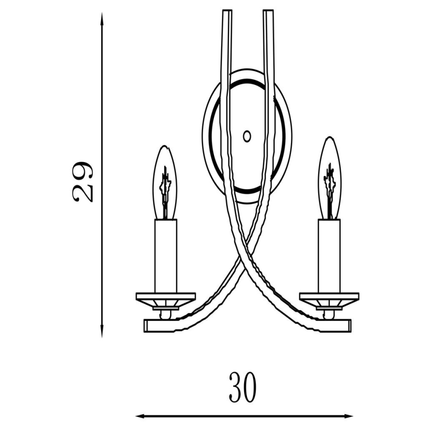 Searchlight - Wandleuchte ASCONA 2xE14/60W/230V
