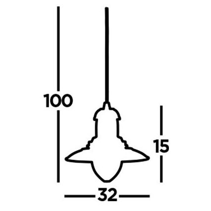 Searchlight - Pendelleuchte am Stahlseil FISHERMAN 1xE27/60W/230V Messing