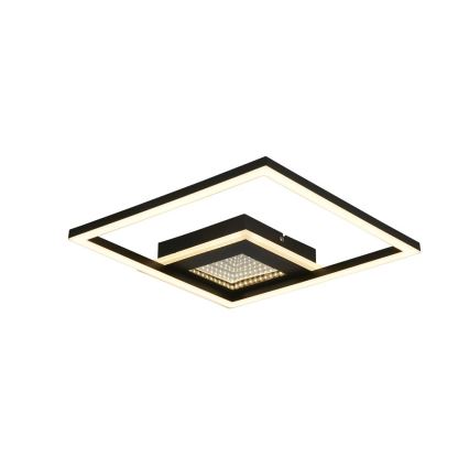 Searchlight - Dimmbare LED-Deckenleuchte QUADRATE LED/24W/230V 36x36 cm schwarz