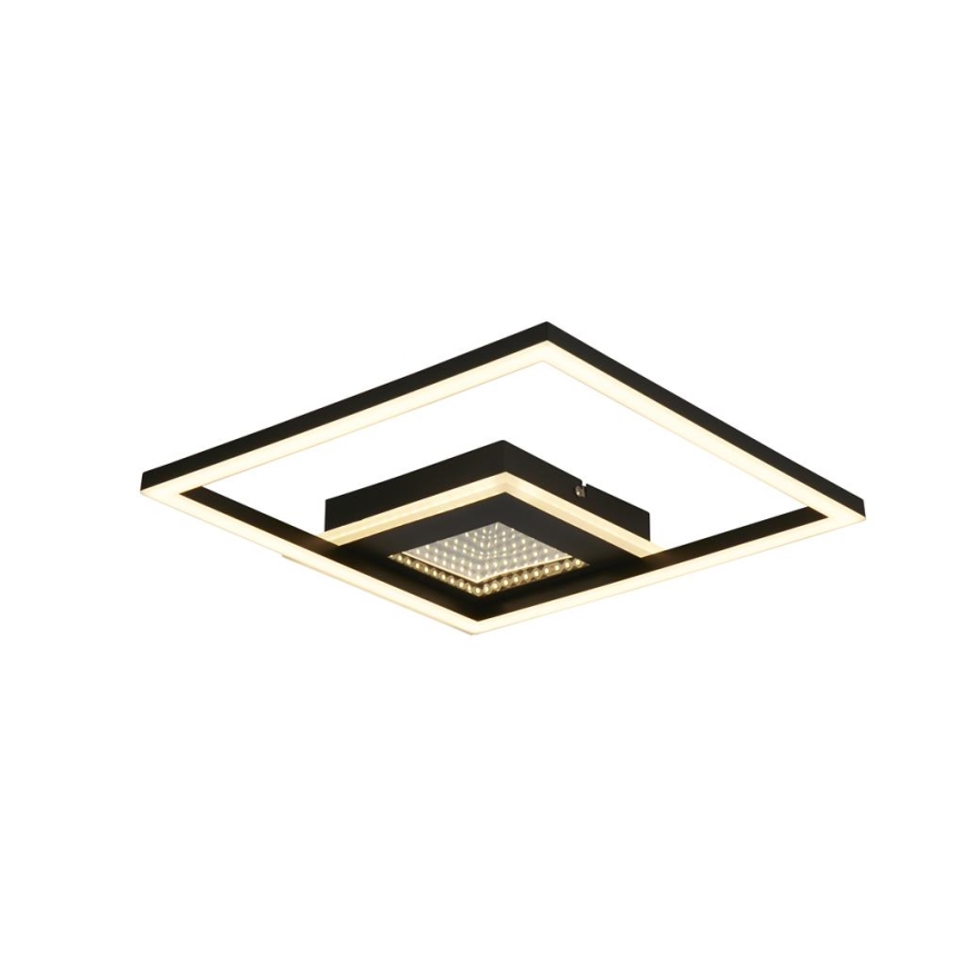 Searchlight - Dimmbare LED-Deckenleuchte QUADRATE LED/24W/230V 36x36 cm schwarz