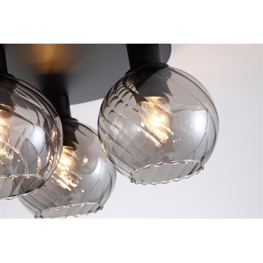 Searchlight - Deckenleuchte RADIANCE 3x E27/60W/230V Ø 37,5 cm, schwarz