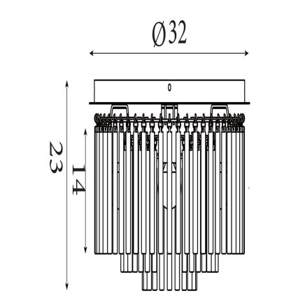 Searchlight - Deckenleuchte SWIZZLE 5xE14/60W/230V Ø 32 cm rauchfarben