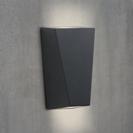 Searchlight - Outdoor-Wandleuchte OUT 2xGU10/3W/230V IP44 schwarz
