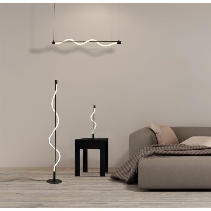 Searchlight - LED Kronleuchter an Kabel SERPENT LED/15W/230V schwarz