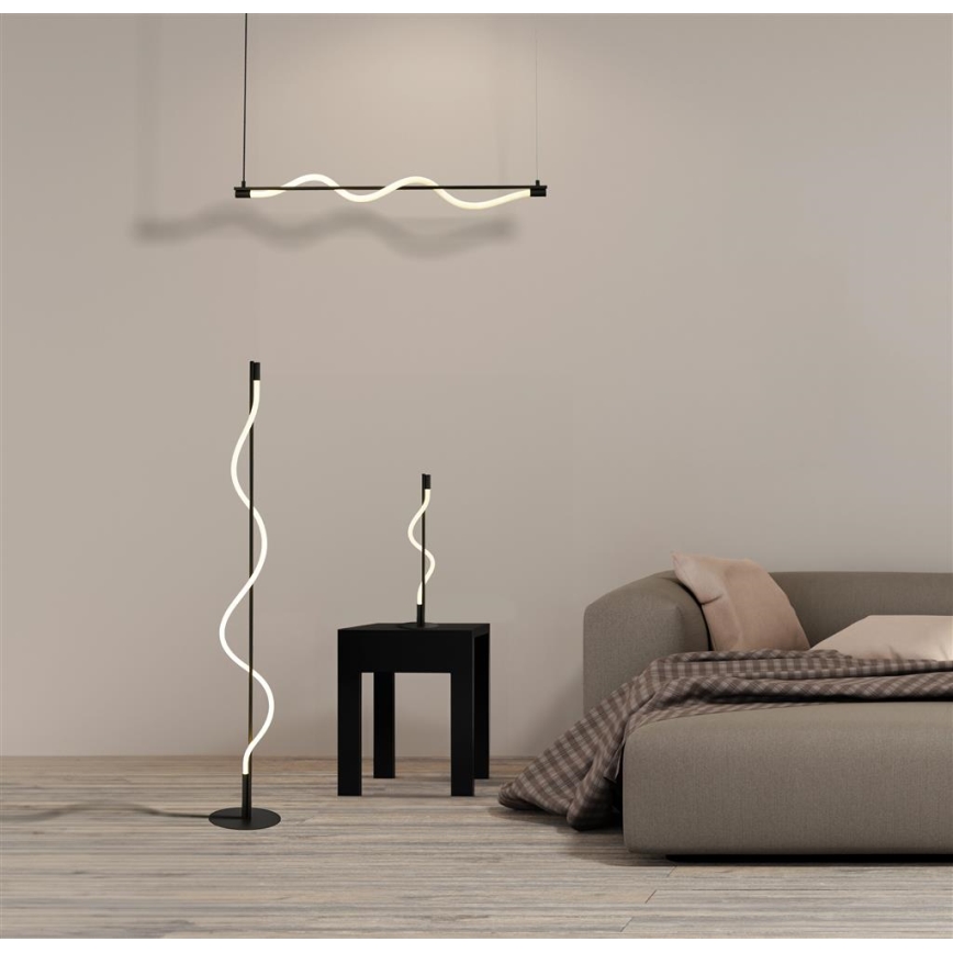 Searchlight - LED Kronleuchter an Kabel SERPENT LED/15W/230V schwarz