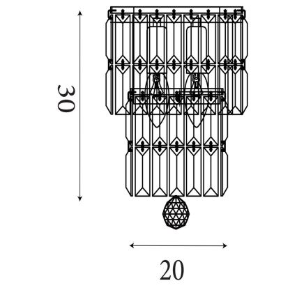 Searchlight - Badezimmer-Wandleuchte EMPIRE 2xE14/7W/230V IP44