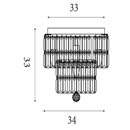 Searchlight - Badezimmer-Deckenleuchte EMPIRE 4xE14/60W/230V IP44