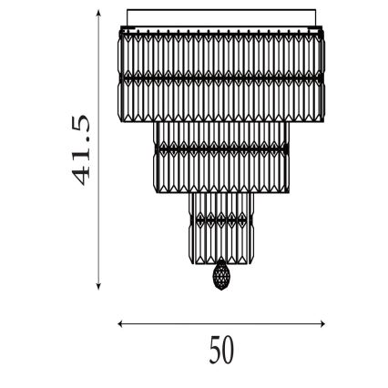 Searchlight - Badezimmer-Deckenleuchte EMPIRE 6xE14/60W/230V IP44