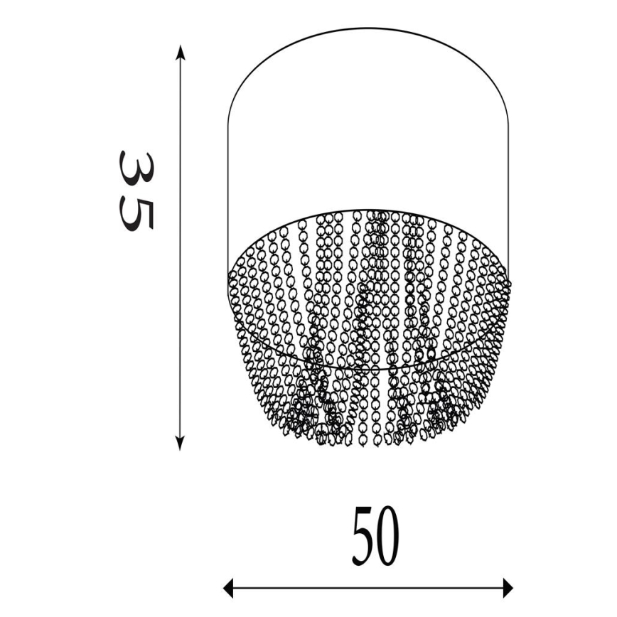 Searchlight - Deckenleuchte BELLANO 5xG9/7W/230V Ø 50 cm grau