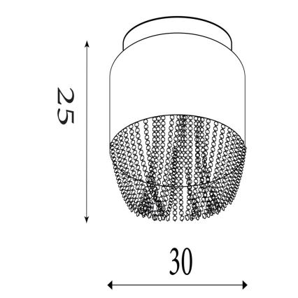Searchlight - Deckenleuchte BELLANO 3xG9/7W/230V Ø 30 cm weiß