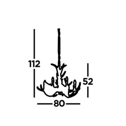 Searchlight - Kronleuchter an Kette STAG 6xE14/7W/230V Geweih