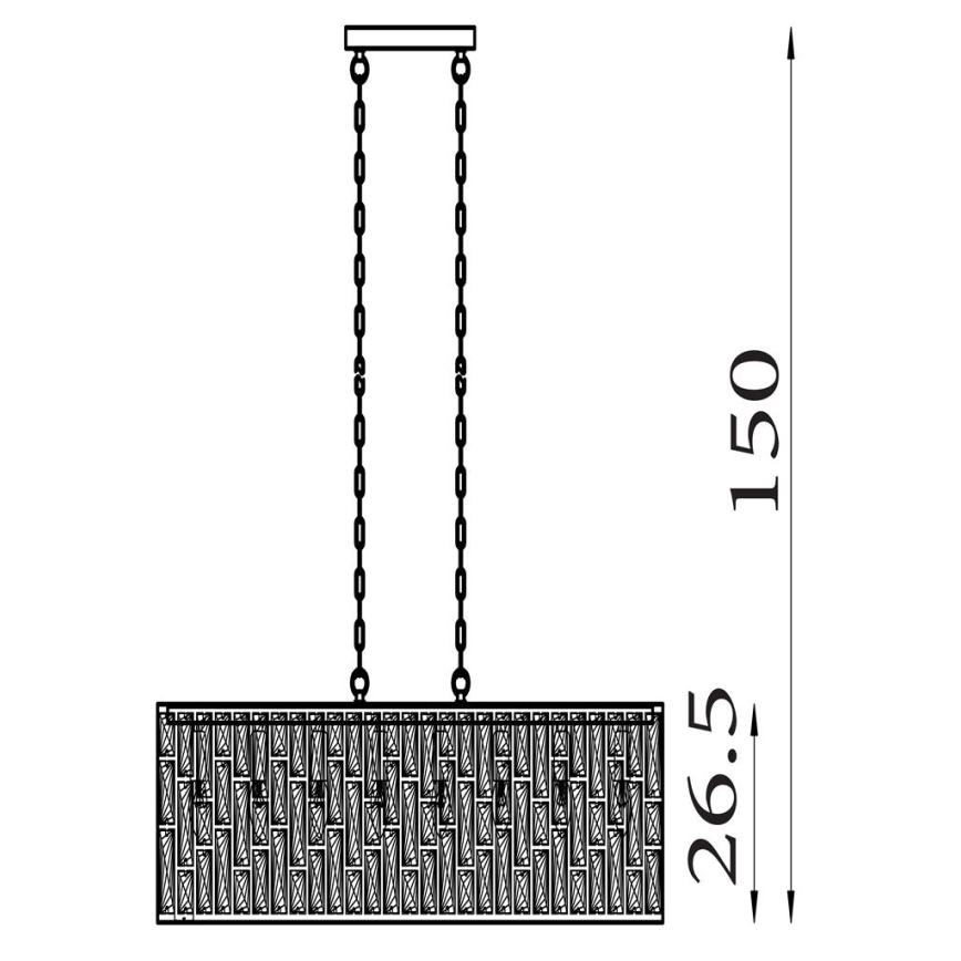 Searchlight - Kronleuchter mit Kette BIJOU 8xE14/40W/230V