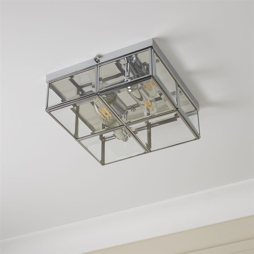Searchlight - Deckenleuchte FLUSH 2xE14/40W/230V glänzendes Chrom