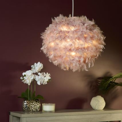 Searchlight - Lampenschirm für Kronleuchter KATE E14/E27 Ø 50 cm rosa