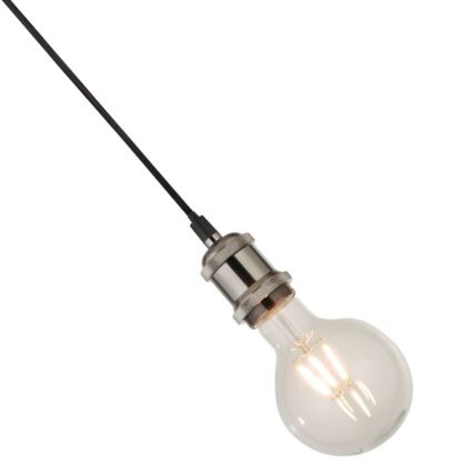 Searchlight - Pendelleuchte an Kabel SUSPENSION 1xE27/60W/230V silber