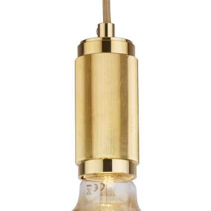 Searchlight - Pendelleuchte mit Kabel SUSPENSION 1xE27/60W/230V goldfarben