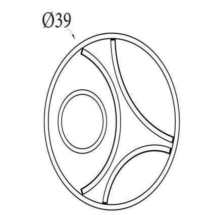 Searchlight - ZENDISC LED-Deckenleuchte, dimmbar, 20 W, 230 V, 3000 K, Ø 39 cm