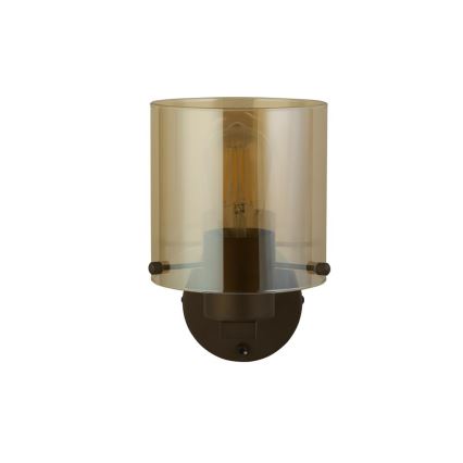 Searchlight - Wandleuchte SWEDEN 1xE27/60W/230V braun/rauchfarben