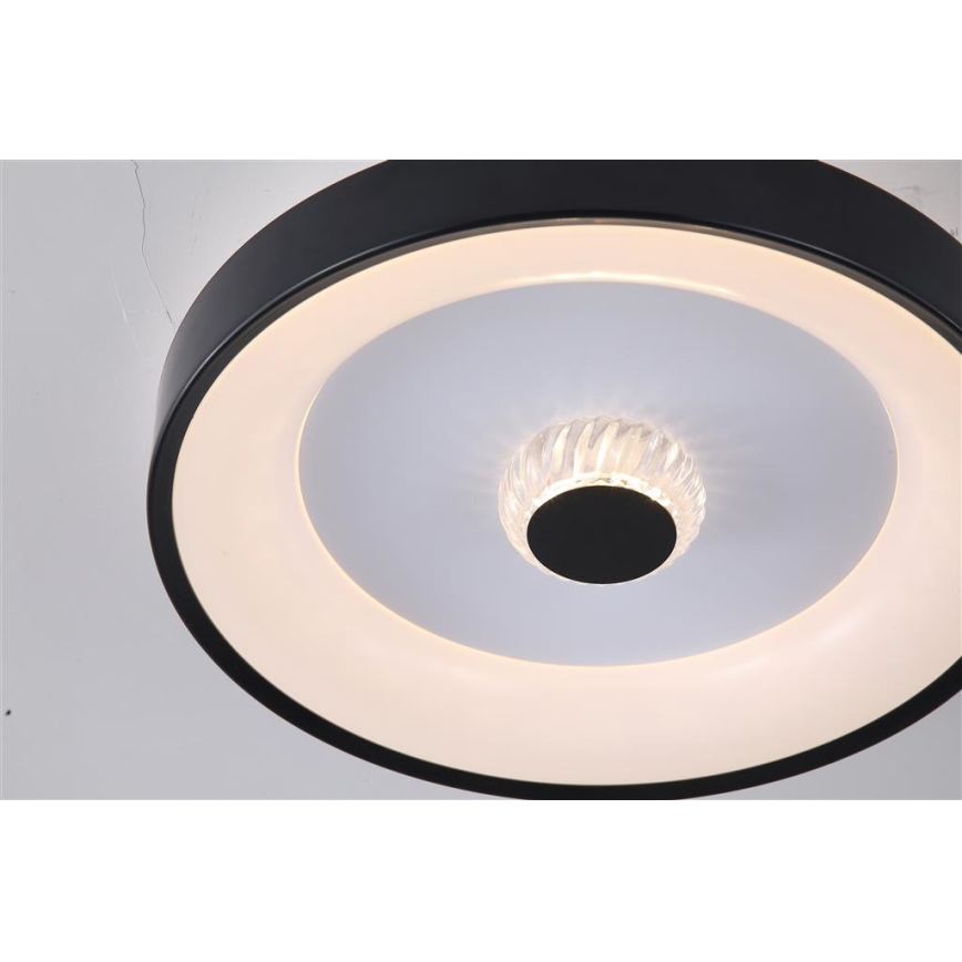 Searchlight - LED-dimmbare Deckenleuchte POLKA LED/24W/230V + LED/6W Ø 38,5 cm schwarz