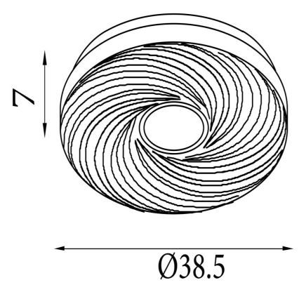 Searchlight - LED-Deckenleuchte AURA LED/24W/230V Ø 38,5 cm weiß