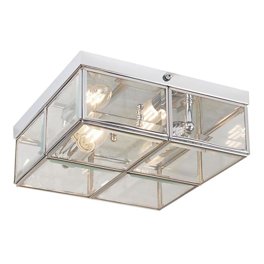 Searchlight - Deckenleuchte FLUSH 2xE14/40W/230V glänzendes Chrom