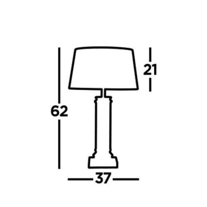 Searchlight - Tischlampe PEDESTAL 1xE27/60W/230V schwarz