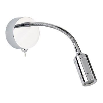 Searchlight - Flexible kleine LED-Leuchte ADJU LED/1W/230V glänzendes Chrom
