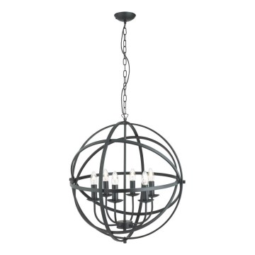 Searchlight - Hängeleuchte an Kette ORBIT 6xE14/60W/230V schwarz