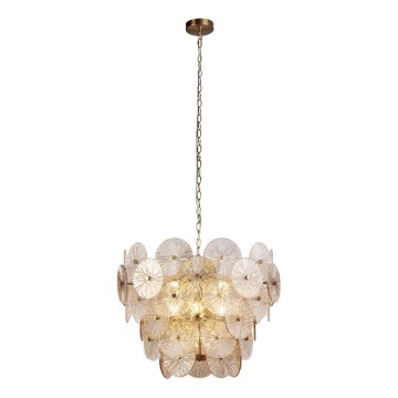 Searchlight - Hängeleuchte an Kette WAGON WHEEL 9xG9/33W/230V d 64 cm bronzen