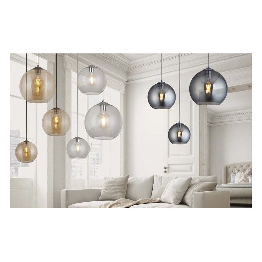 Searchlight - Hängeleuchte BALL 1xE27/60W/230V schwarz