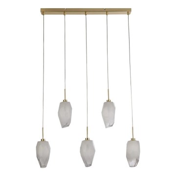 Searchlight - Hängeleuchte mit Seilaufhängung ROCKY 5xG9/33W/230V