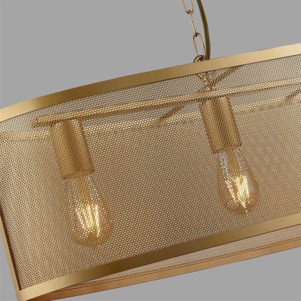 Searchlight - Ketten-Kronleuchter  FISHNET 4xE27/60W/230V gold