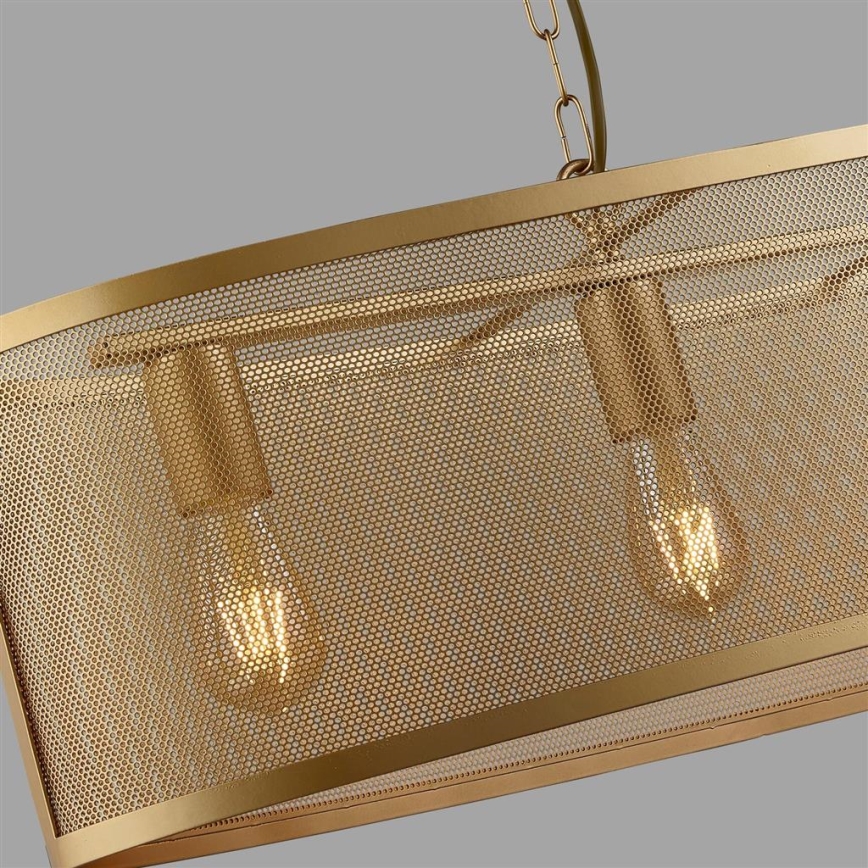 Searchlight - Ketten-Kronleuchter  FISHNET 4xE27/60W/230V gold