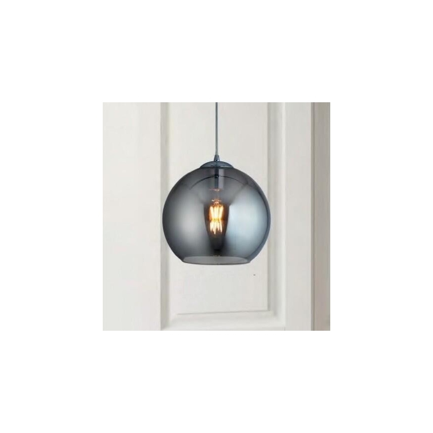 Searchlight - Kronleuchter an Schnur BALL 1xE27/60W/230V schwarz
