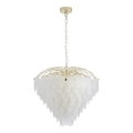 Searchlight - Kronleuchter mit Kette FEATHER 10xE14/60W/230V