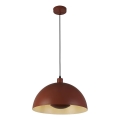 Searchlight - Pendelleuchte mit Kabelaufhängung MARS 1xE27/60W/230V Ø 25 cm ziegelrot