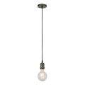 Searchlight - Pendelleuchte mit Seilaufhängung SUSPENSION 1xE27/60W/230V anthrazit