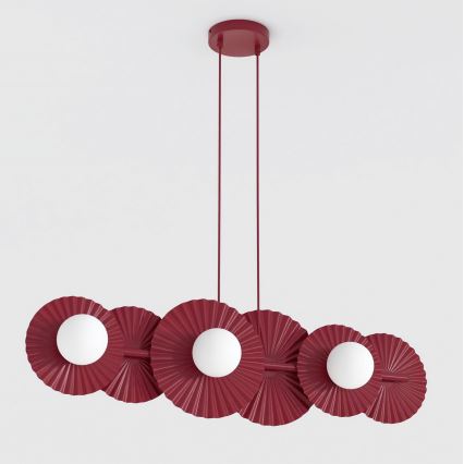 Seil-Hängeleuchte UMBRA 6xG9/8W/230V rot