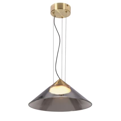 Seil-Pendelleuchte PRESTO 1x GX53/10W/230V Ø 34 cm Gold/Rauchgrau