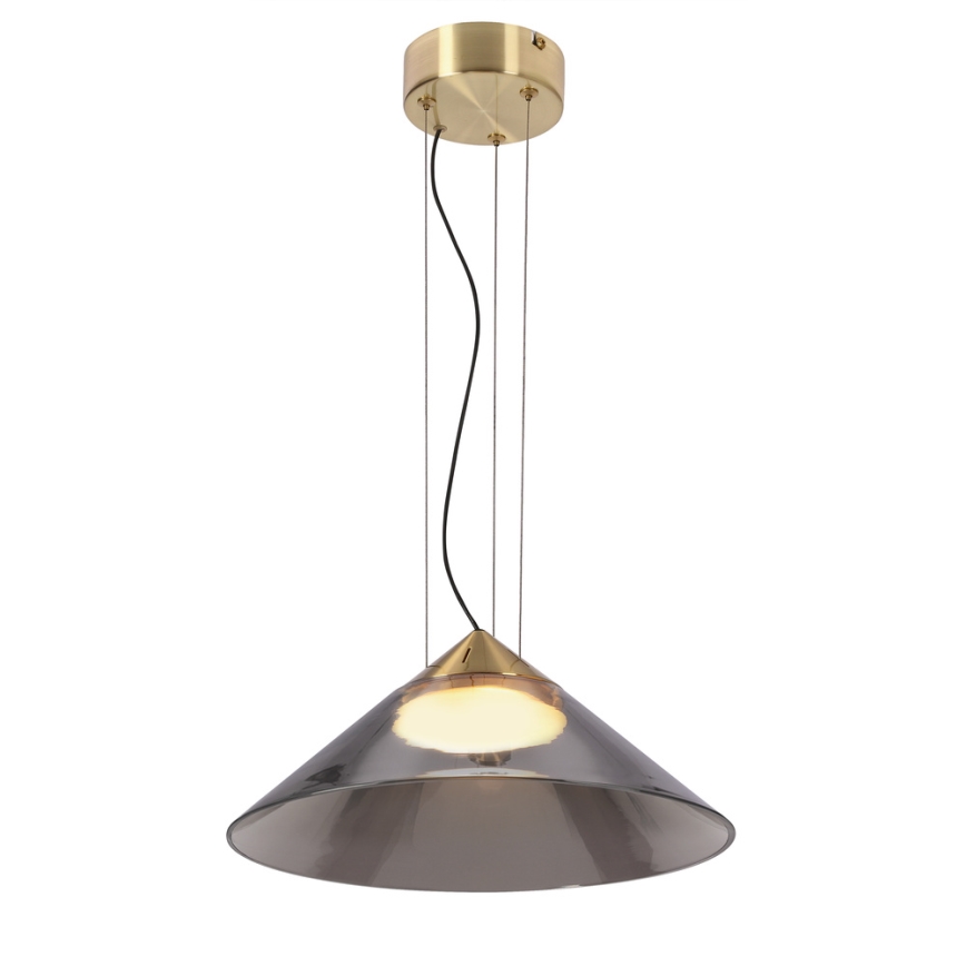 Seil-Pendelleuchte PRESTO 1x GX53/10W/230V Ø 34 cm Gold/Rauchgrau