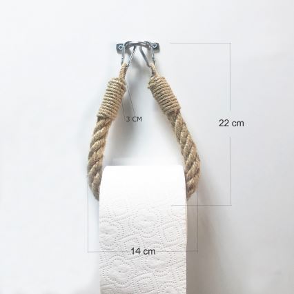 Seil-Toilettenpapierhalter BORU 22x14 cm braun