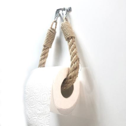 Seil-Toilettenpapierhalter BORU 22x14 cm braun