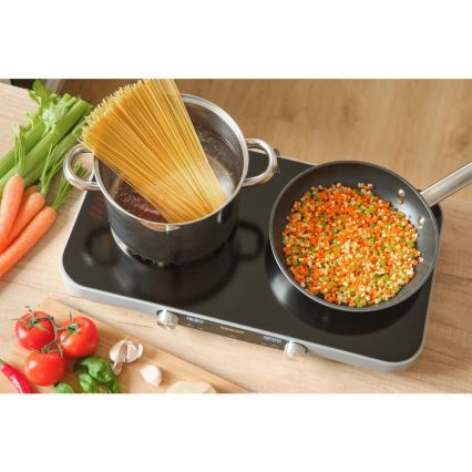 Sencor - Doppelkochfeld mit Glaskeramik und LCD-Display 3500W/230V