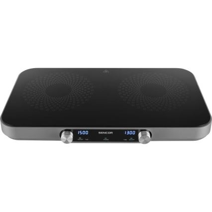 Sencor - Doppelkochfeld mit Glaskeramik und LCD-Display 3500W/230V